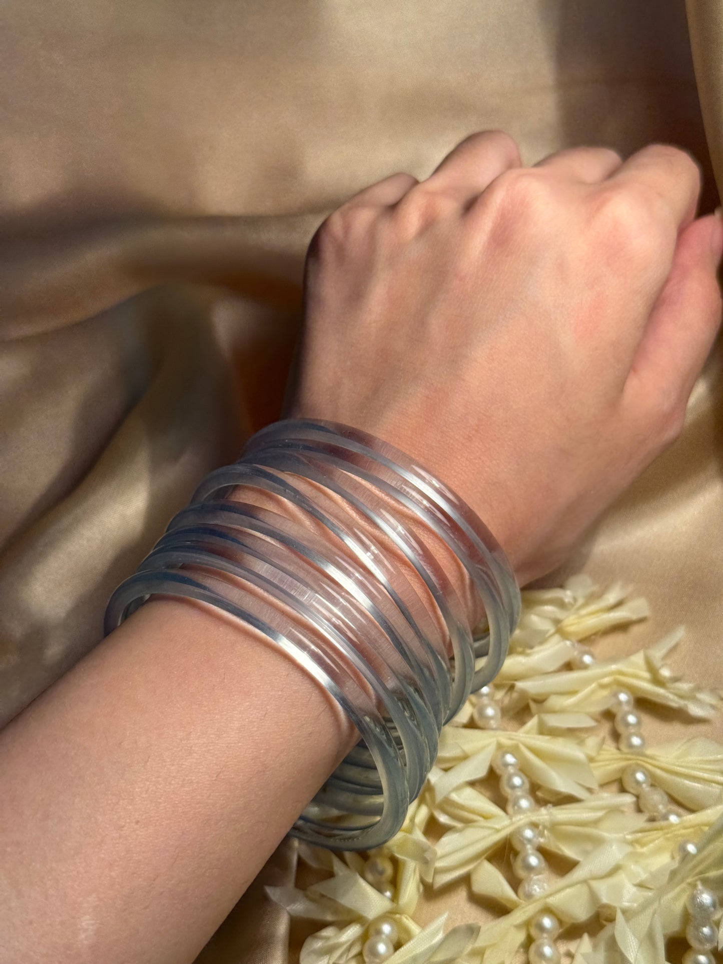 Viral Jelly bangles - light blue