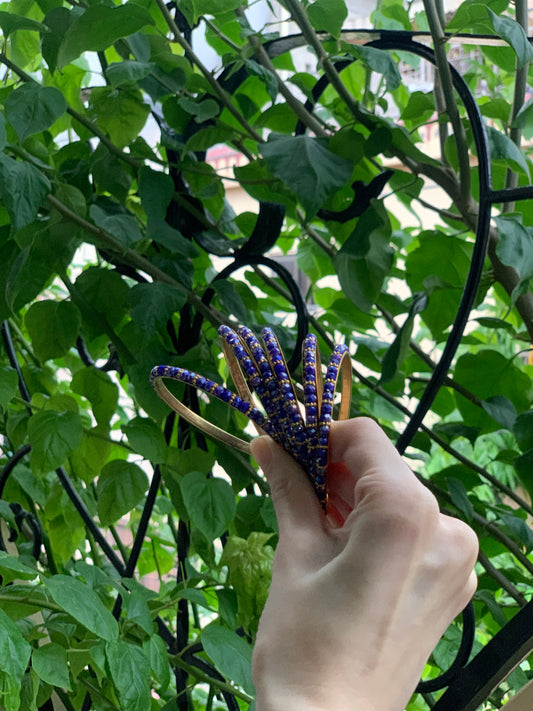 Moti bangle Blue and Gold