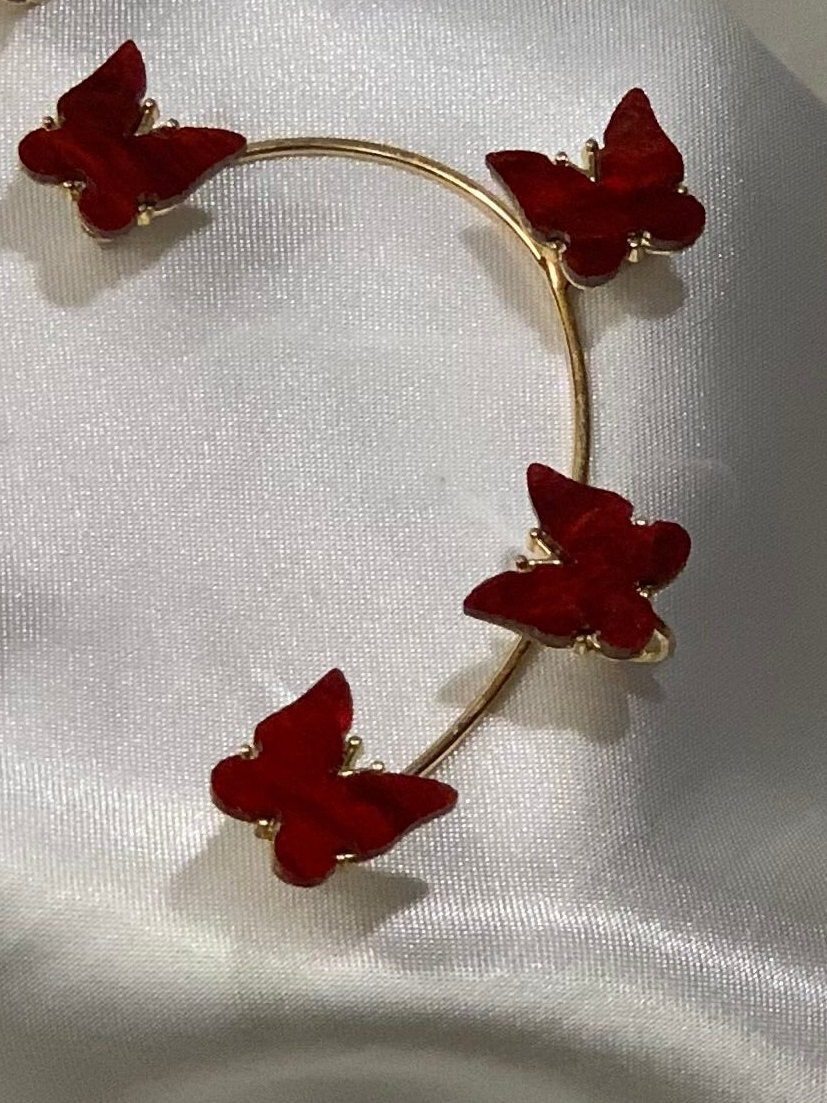 Buterfly - ear cuff - Maroon