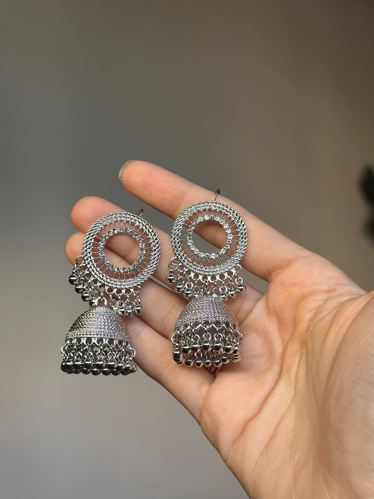 Gul jhumki silver- eid collection