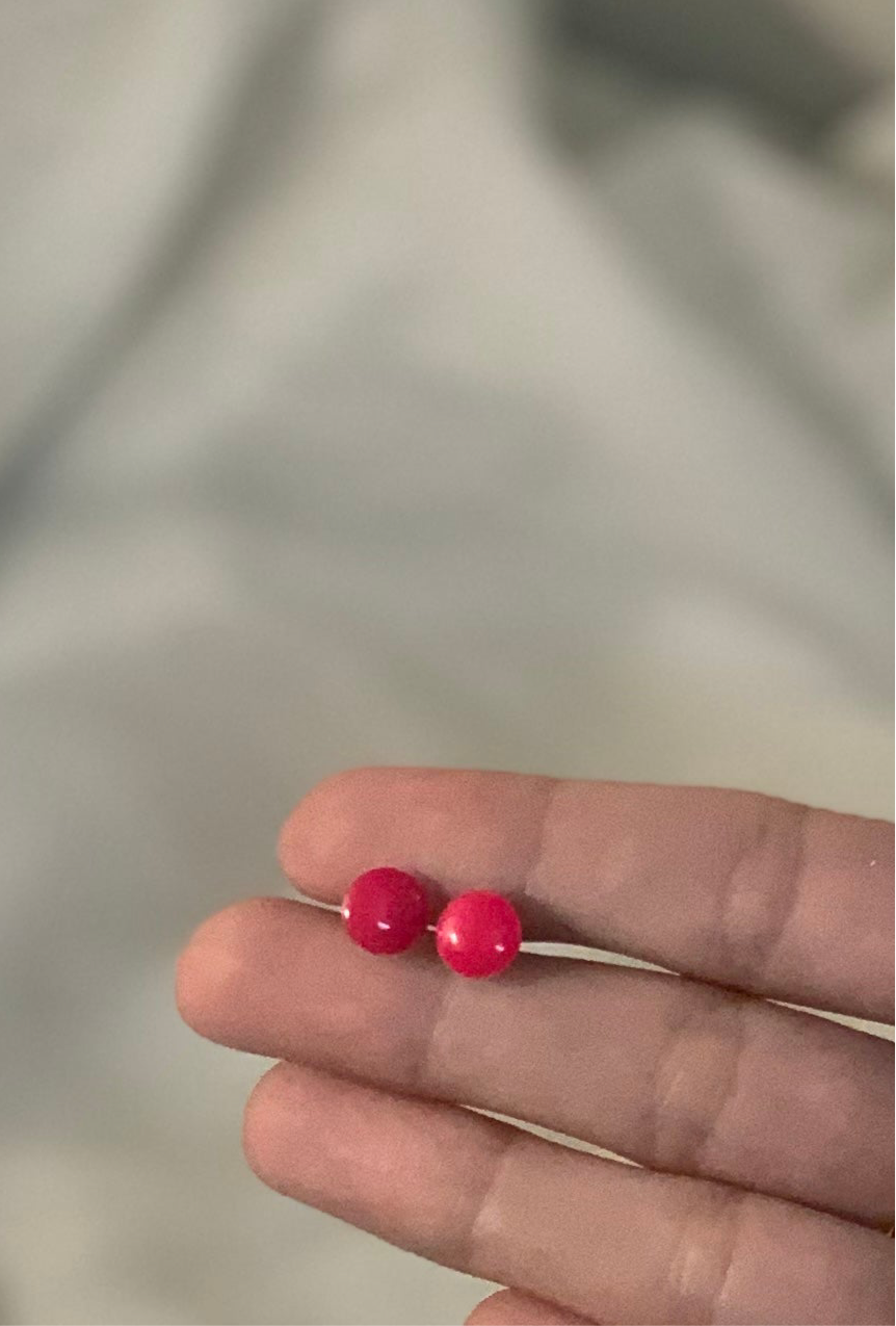 Hot pink mini Studs