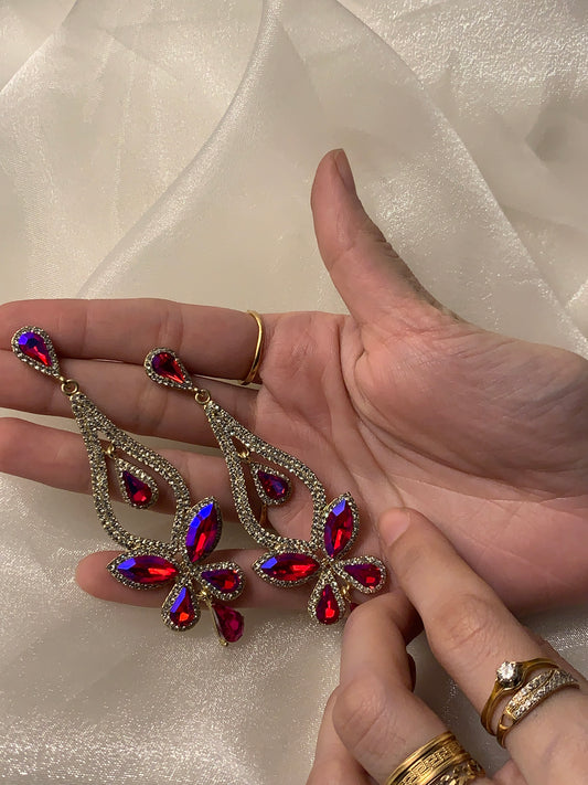 ES- 10 Sparkling Droplet- Hot pink