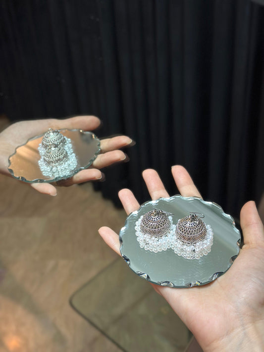 Moti jhumki silver- eid collection