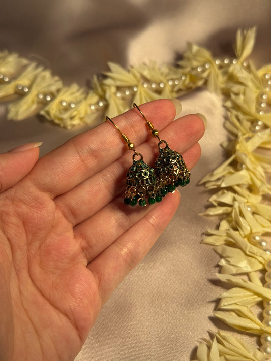 Mini jhumki green - rozana