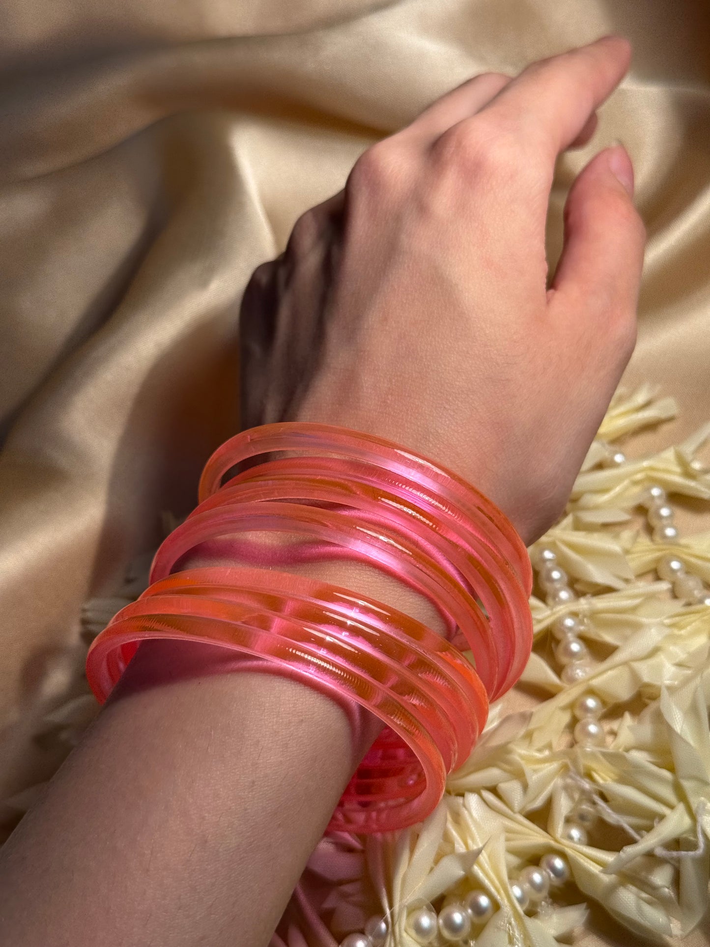 Viral Jelly bangles - shocking pink