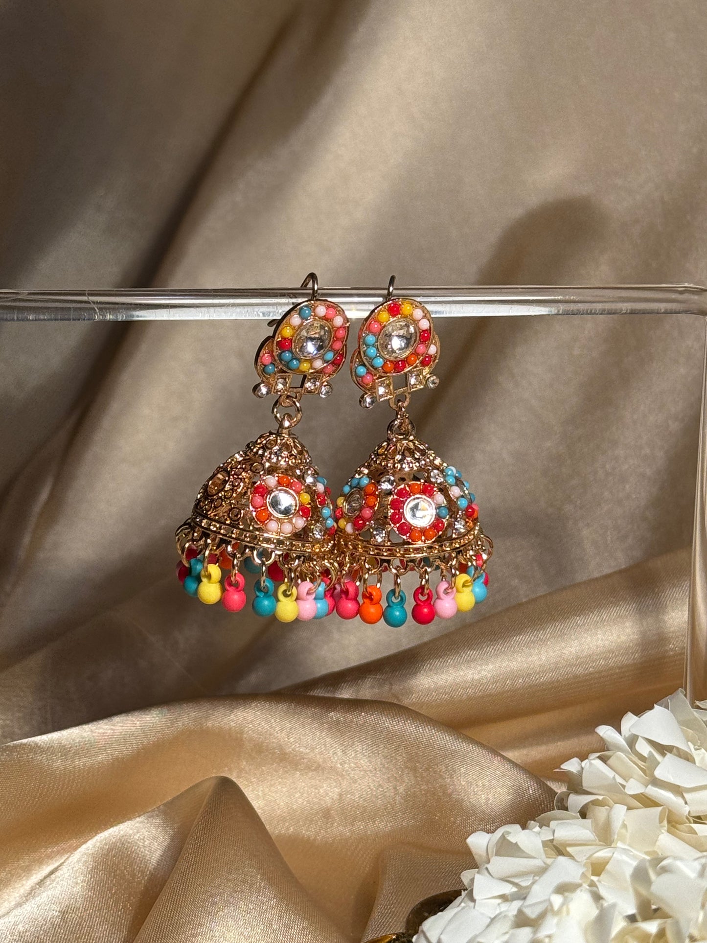Bahar jhumkay khass collection-gold and multi