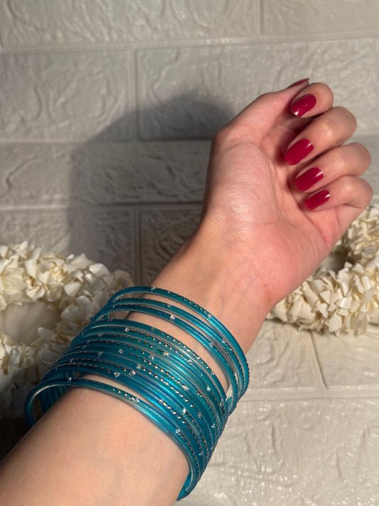 Raindrop bangle (4) - turquoise