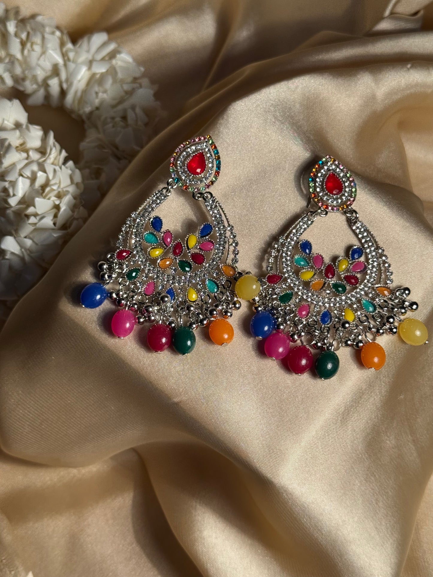 Nilofer khass collection-silver and multi