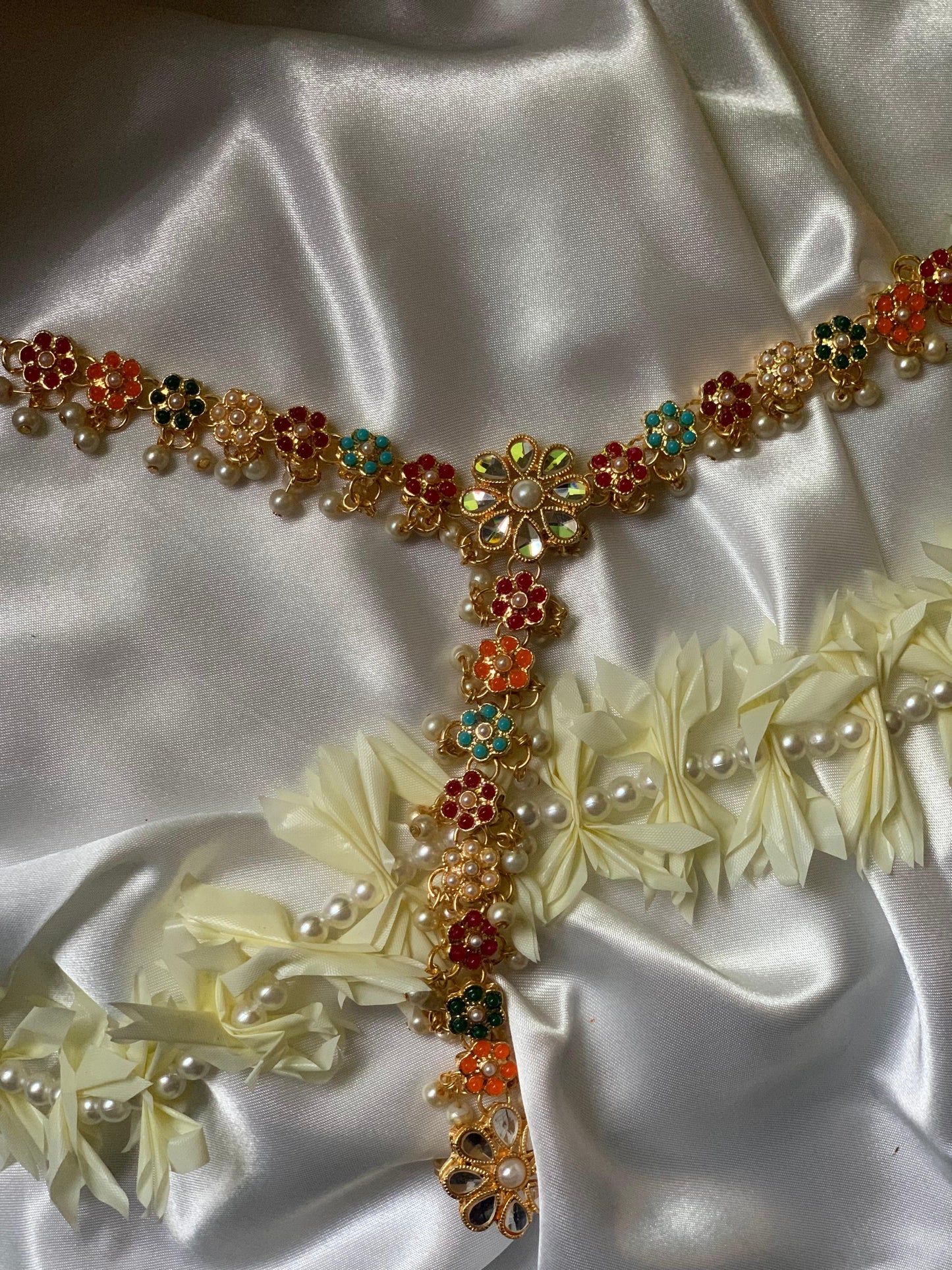 BD-22 Rangeen Angla - Gold (Multicolor - white Stone)