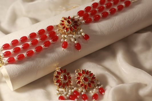 CS-14 Sona Choker - Red