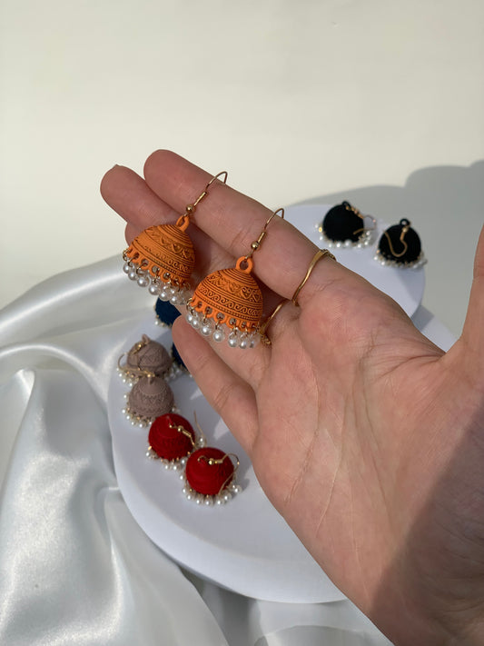 Nehal - mini jhumki Orange.