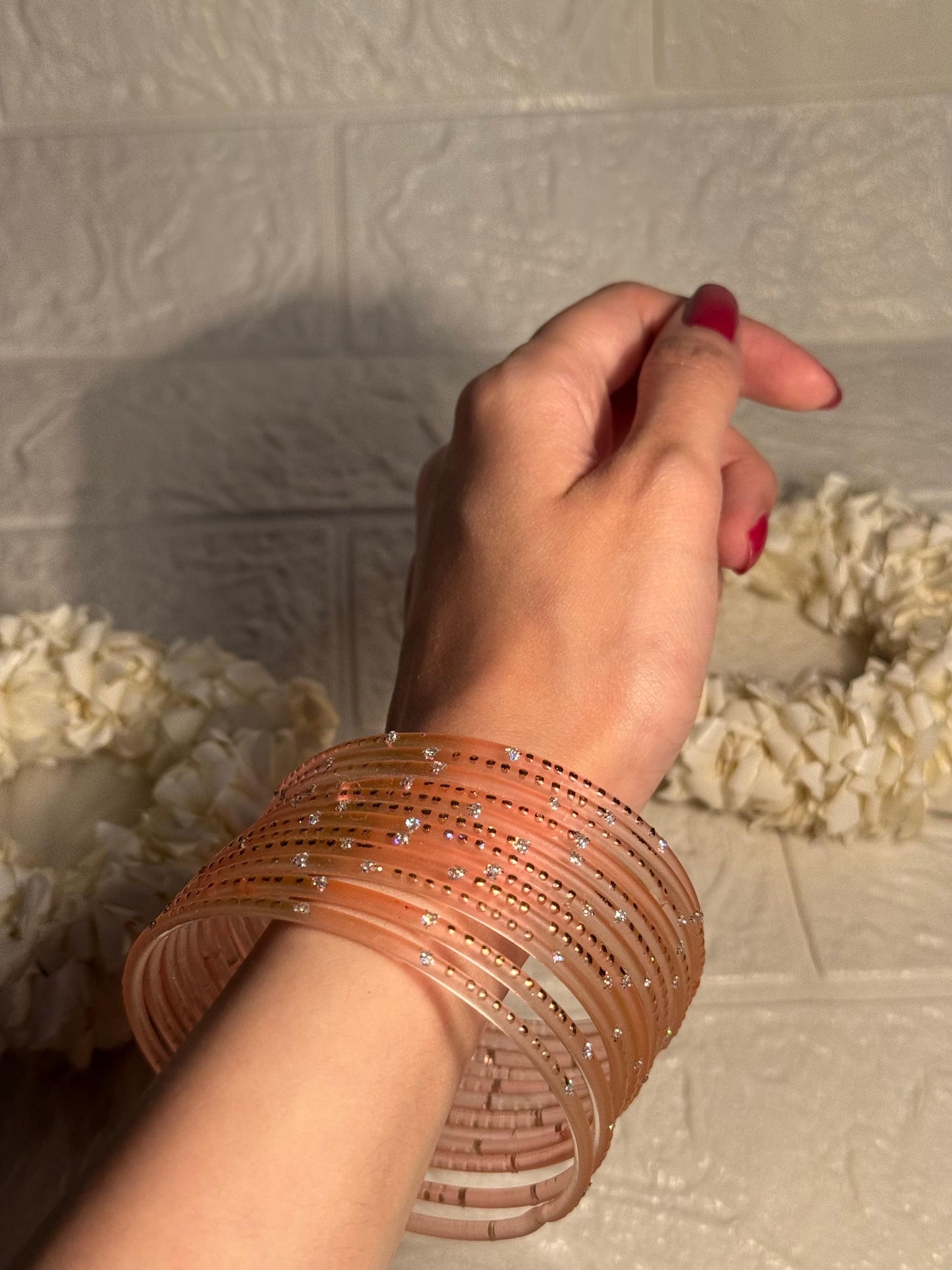 Raindrop bangle (4) - Peach