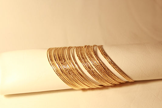 Gold Bangles (30 Pieces)