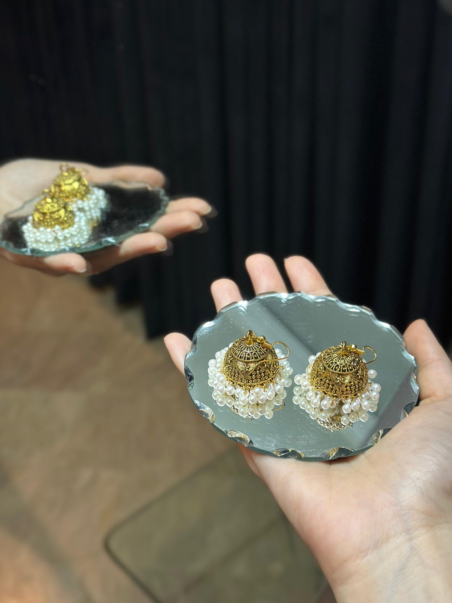 Moti jhumki gold - eid collection