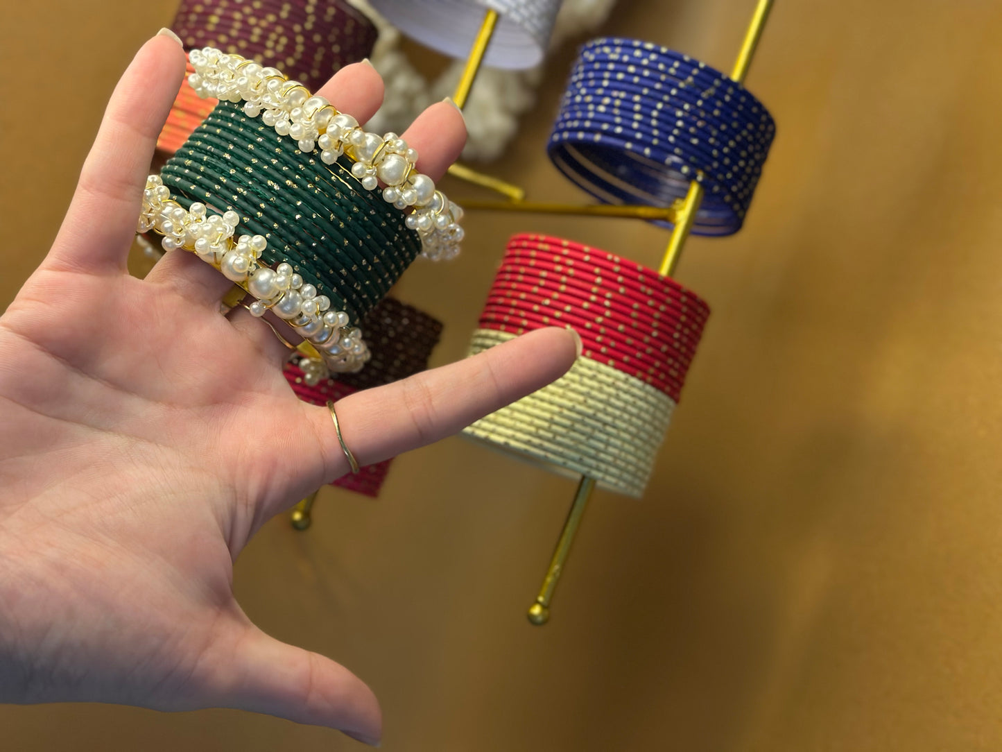 Basant Bangle bundle with gajra karray