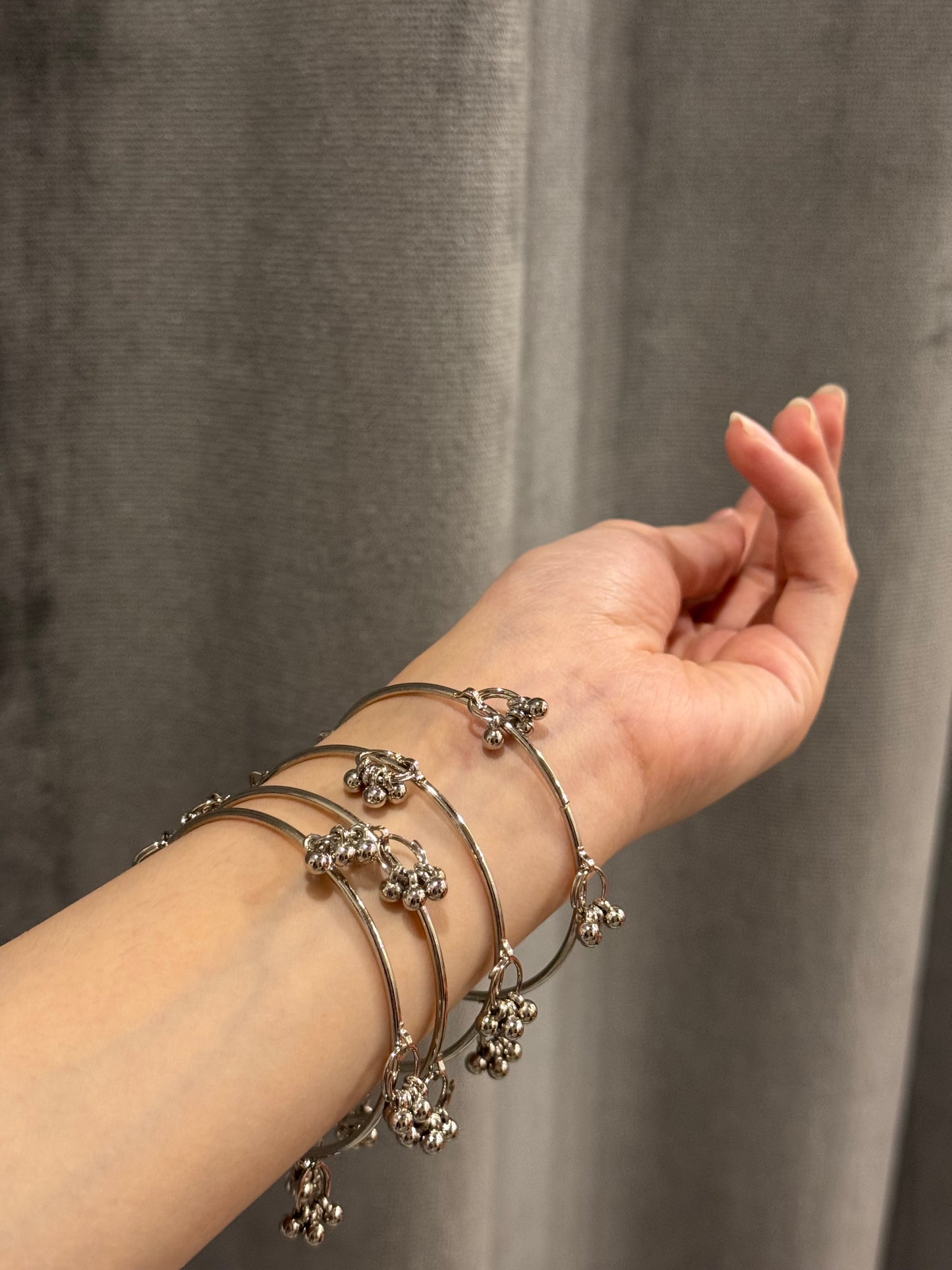 Silver Kashmiri Ghungroo Bangles- eid collection