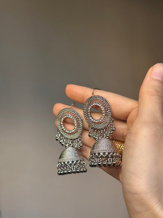 Gul jhumki silver- eid collection