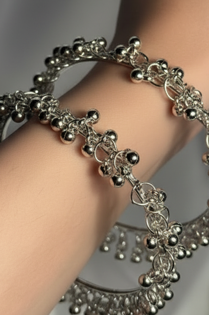 Ghungroo Bangles-silver