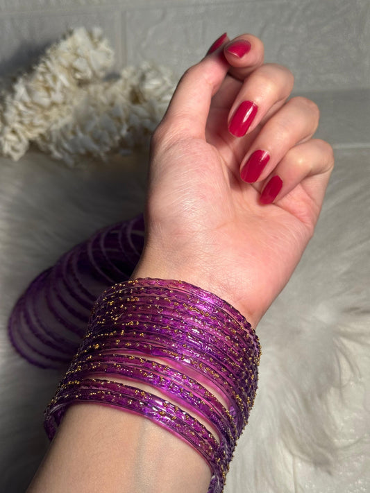 Raindrop bangle (3)- purple