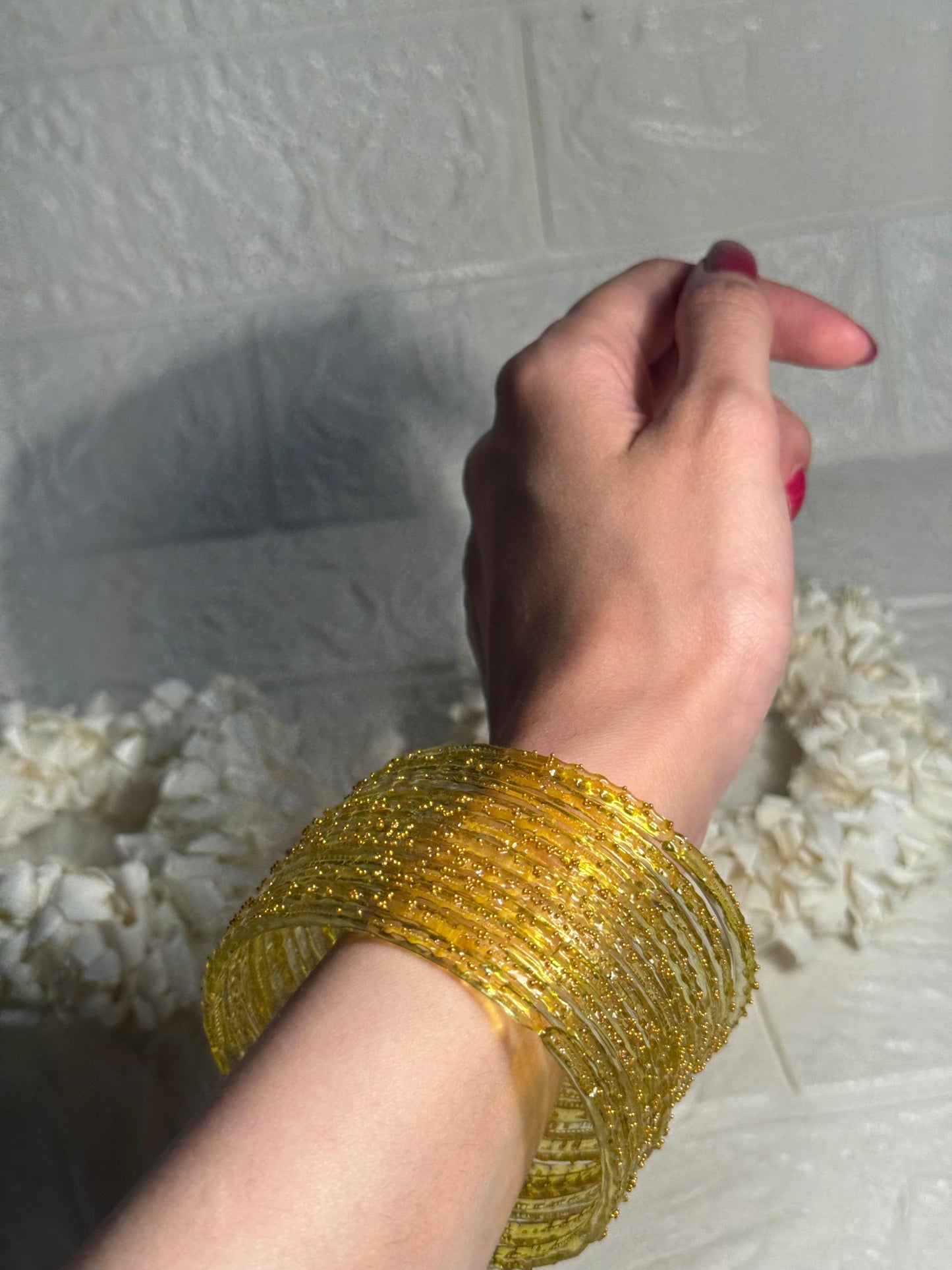 Raindrop bangle (3)- yellow