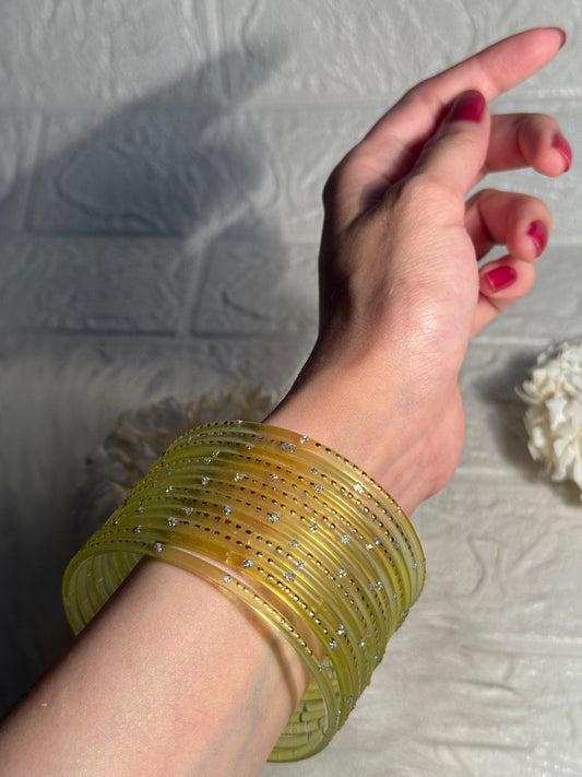 Raindrop bangle (4) - light yellow