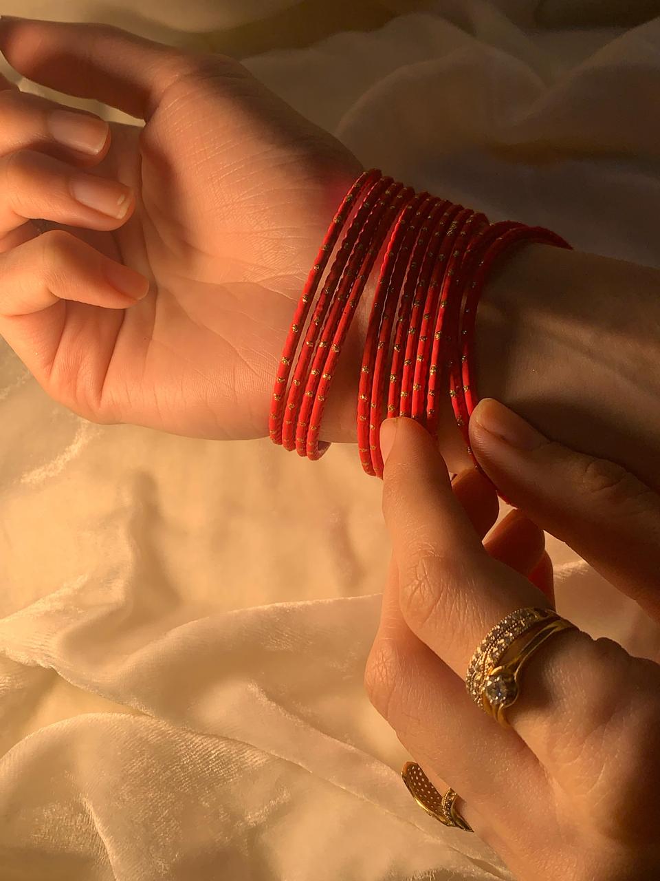 BD-14 Bangles - Red (12 Pcs)