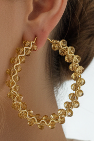 EFS-1 Crystal Hoops (Gold)