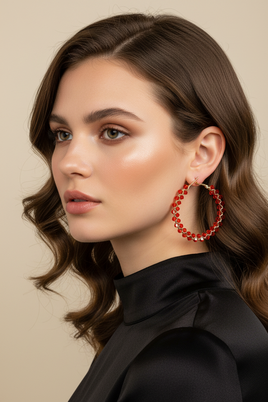 EFS-1 Crystal Hoops (orange)