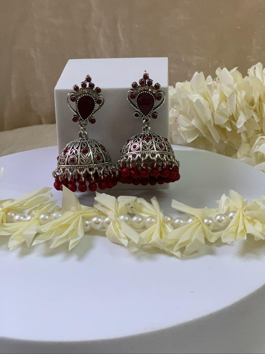 Hureem Jhumkay (Maroon)