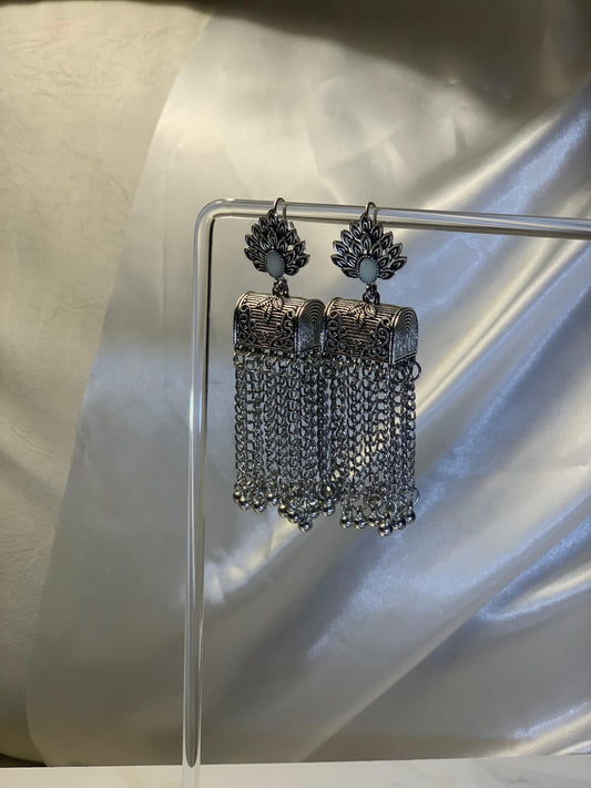 Warq Jhumkay - Silver White