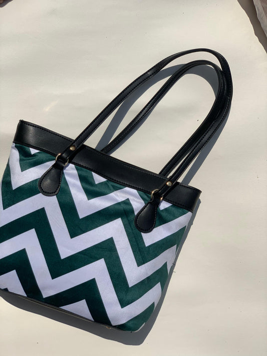 SW-010 Chevron Shoulder Bag - Green