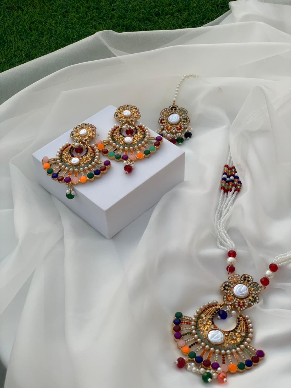 nourah moti har set - Multicolor