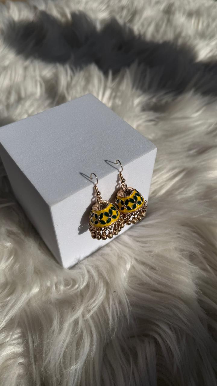 Maryam jhumki - Yellow