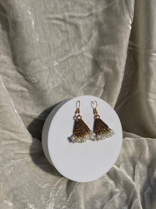 Triangular Gold Jhumki