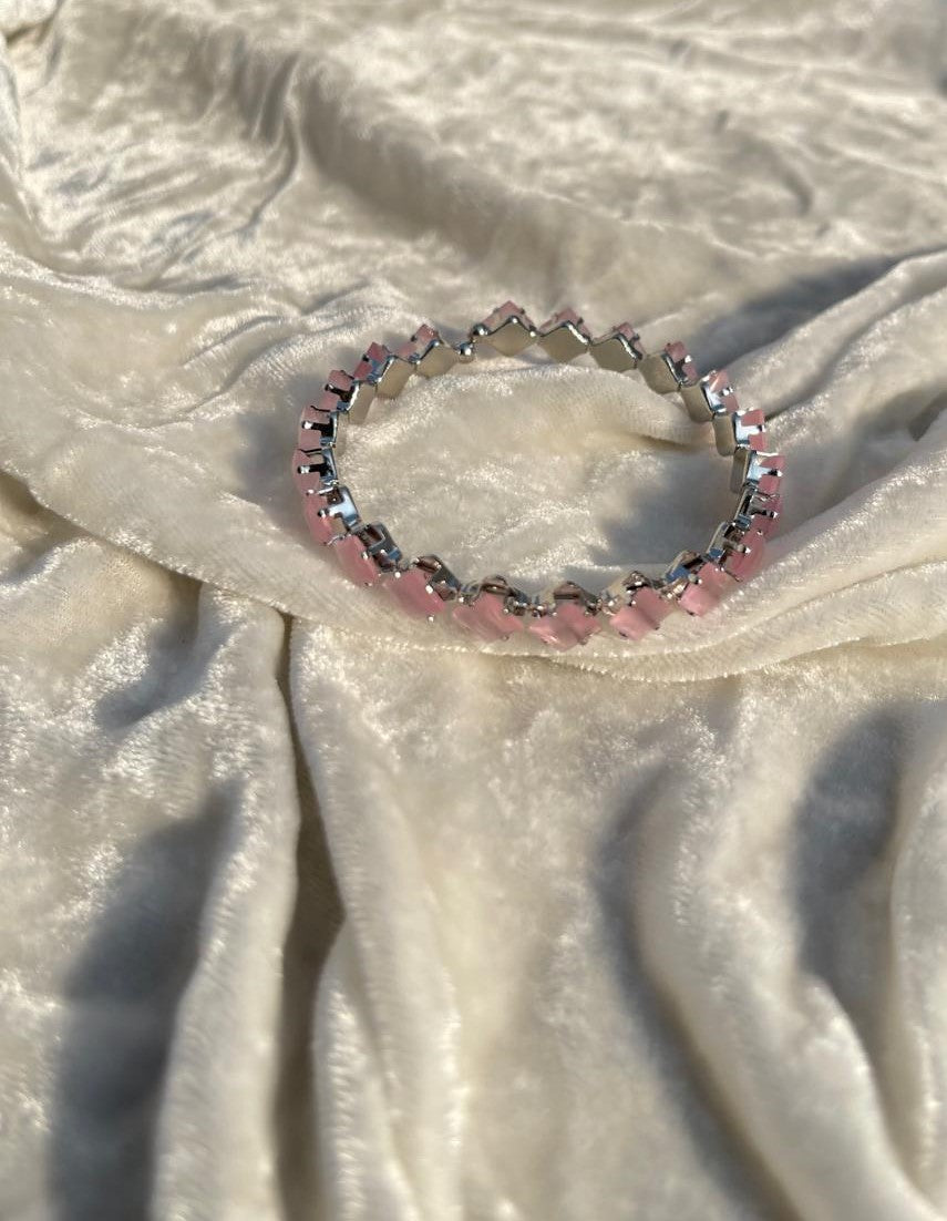 Pink and silver bracelet (Matt)
