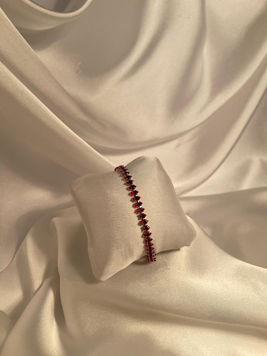 Maroon Gem Bracelet