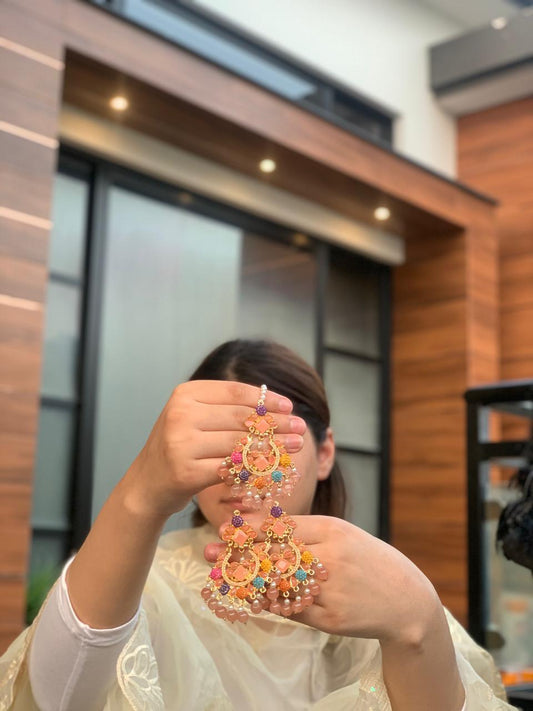 Aimen Bindiya Set - peach