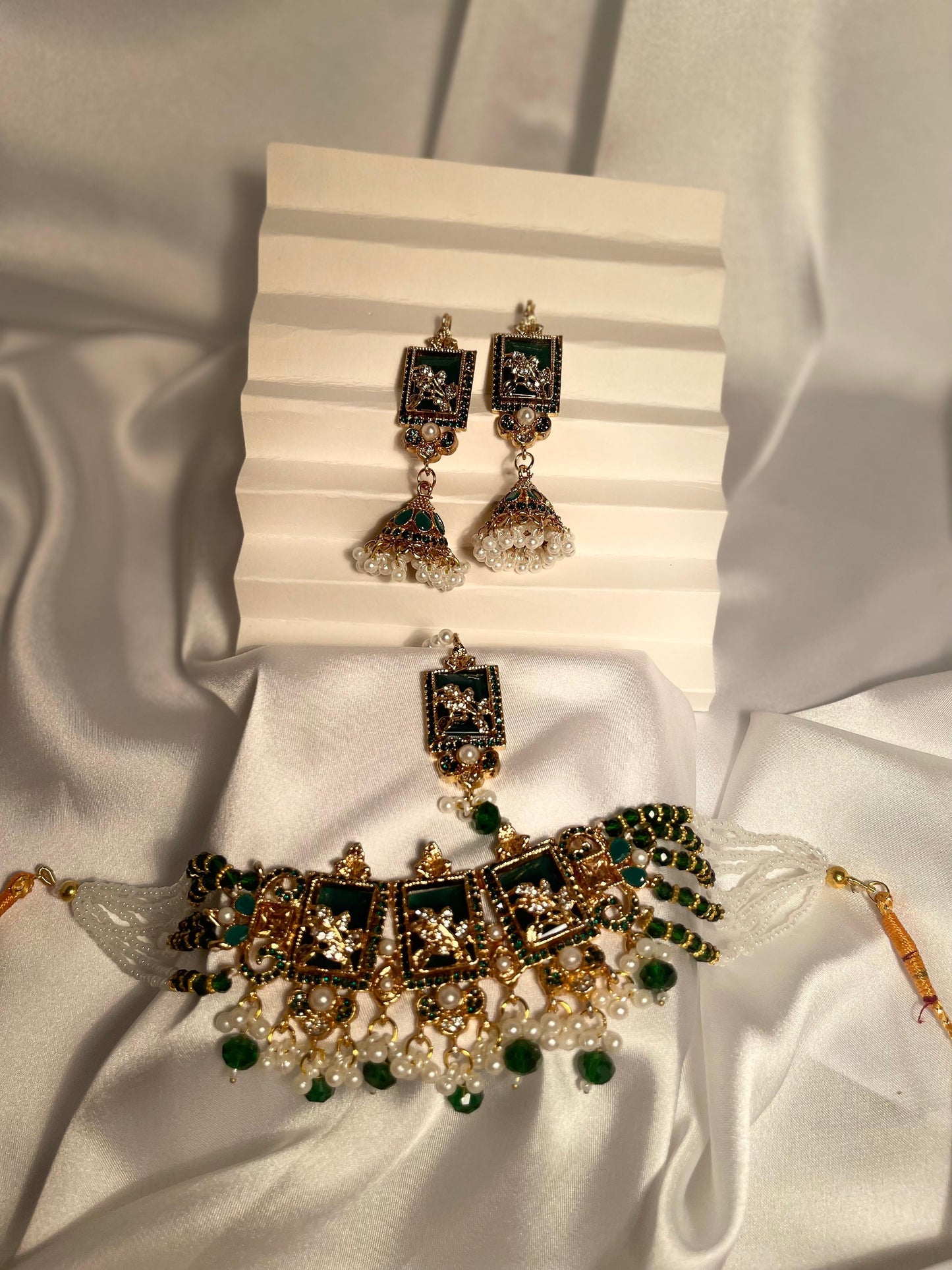 Teen Chakoor Choker Set (Green)