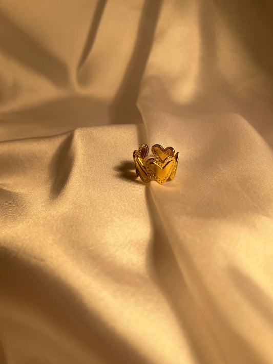 Gold Ring (hearts)
