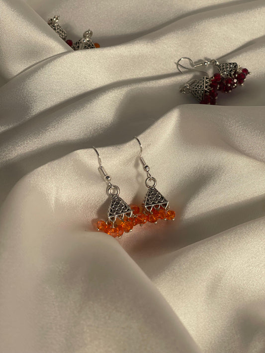 Triangular jhumki - orange
