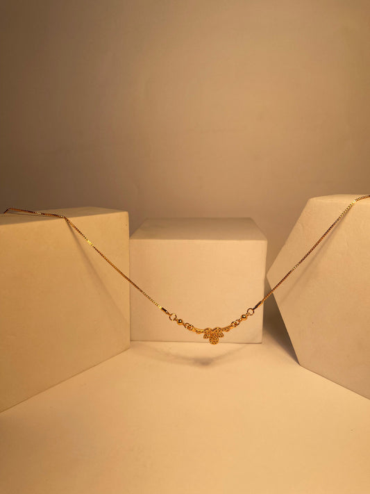 Gold Chain Locket (Tiny Bloom)