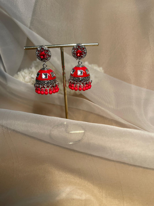 Sumaira Jhumki-red (Noor-Bano-Collection)