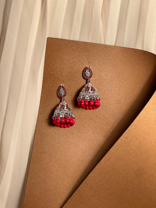Saima Jhumki-red-(Noor-Bano-Collection)