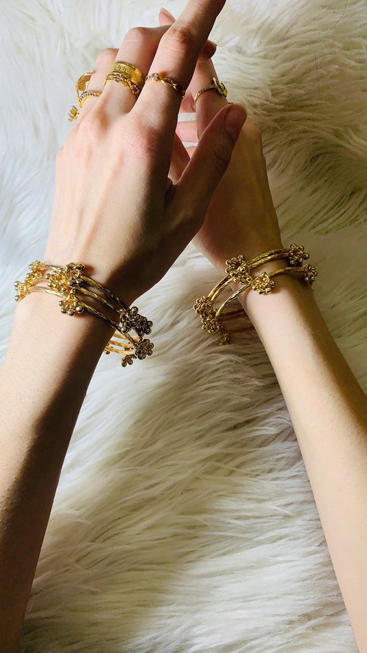 Viral Ghungroo bangles gold- both hands