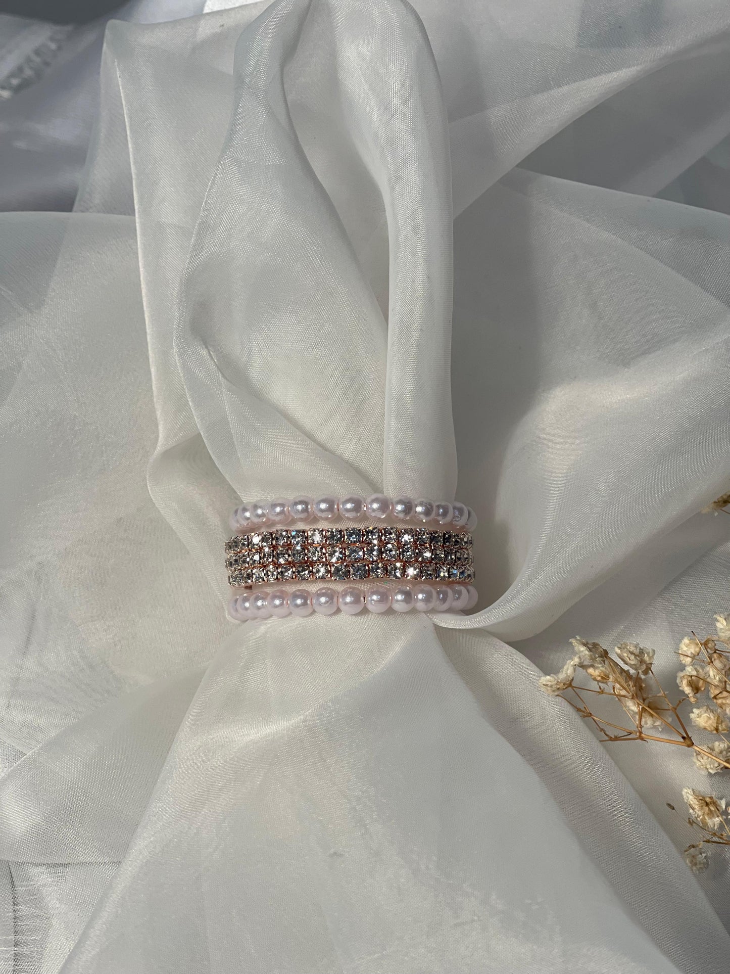 kids bangle/bracelet pearl and beads Rosegold (baharbano collection)