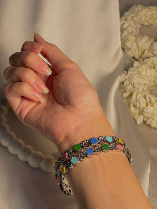 Karra- Silver(multi dots)