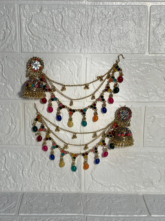 Gol Phool 3 lari saharay gold and multi (baharbano collection)