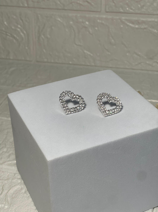 Hearts silver Earrings (Zartabbano)