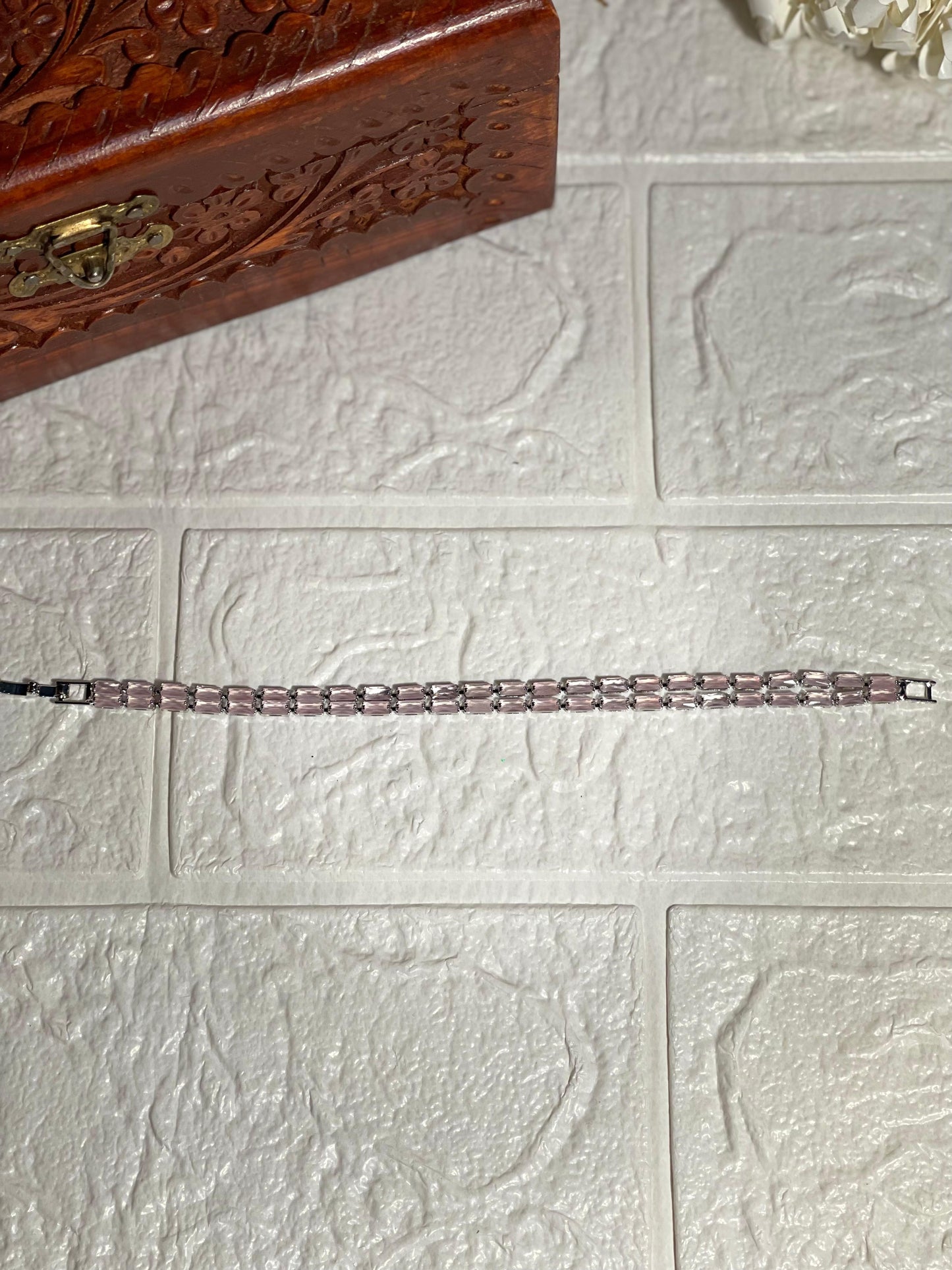 Double Gem bracelet pink (Mahnoorbano)