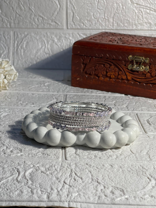 Bedazzled bangle set- pink(Mahnoorbano)